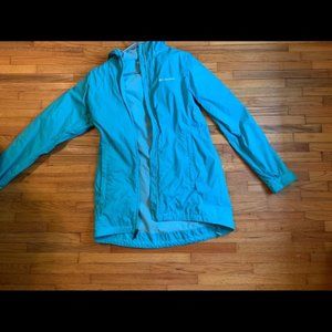 Turquoise Columbia Windbreaker jacket